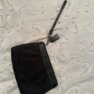 Coach Black Signature Wristlet